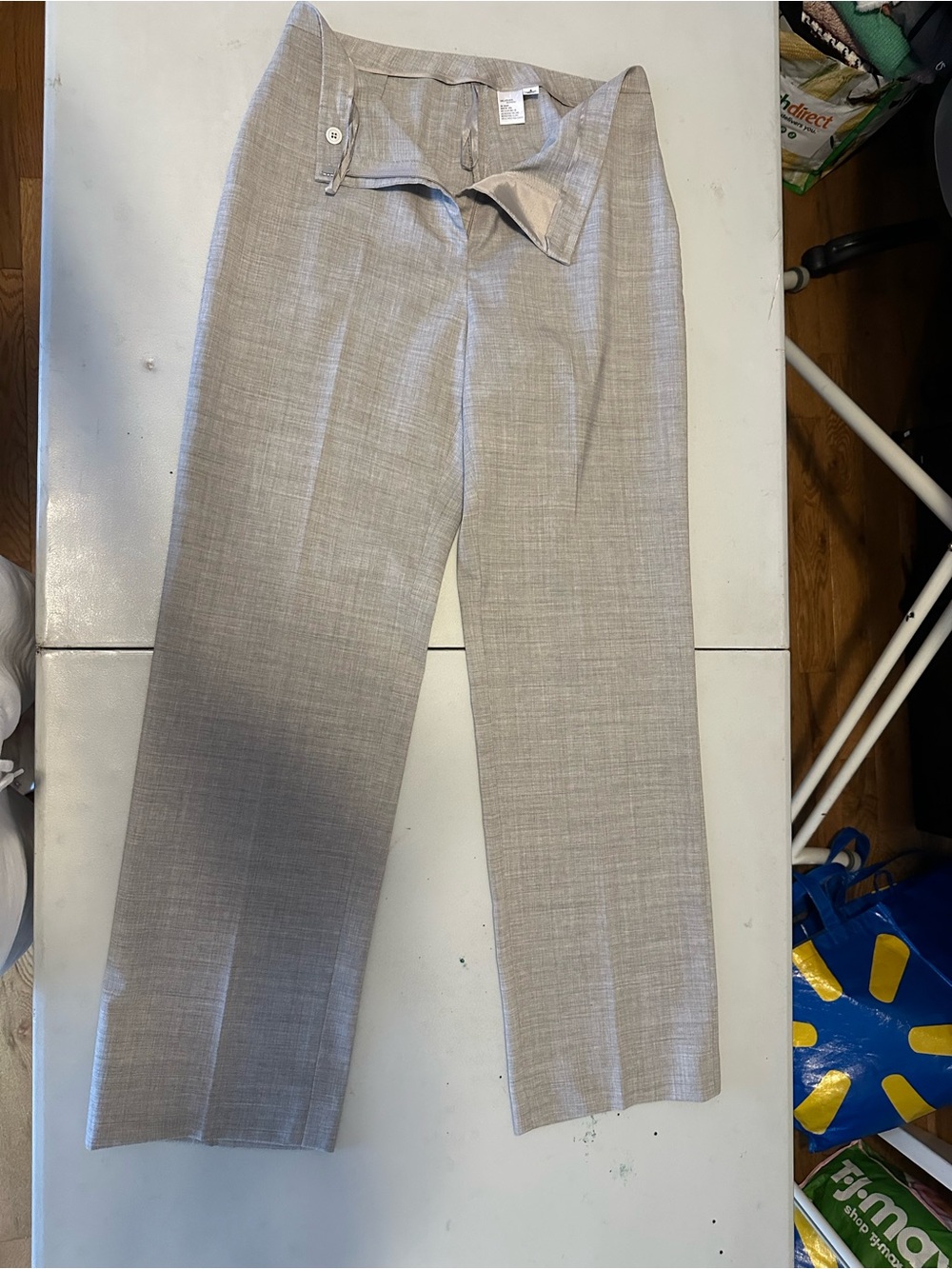 Woman Light Beige Dress Pants